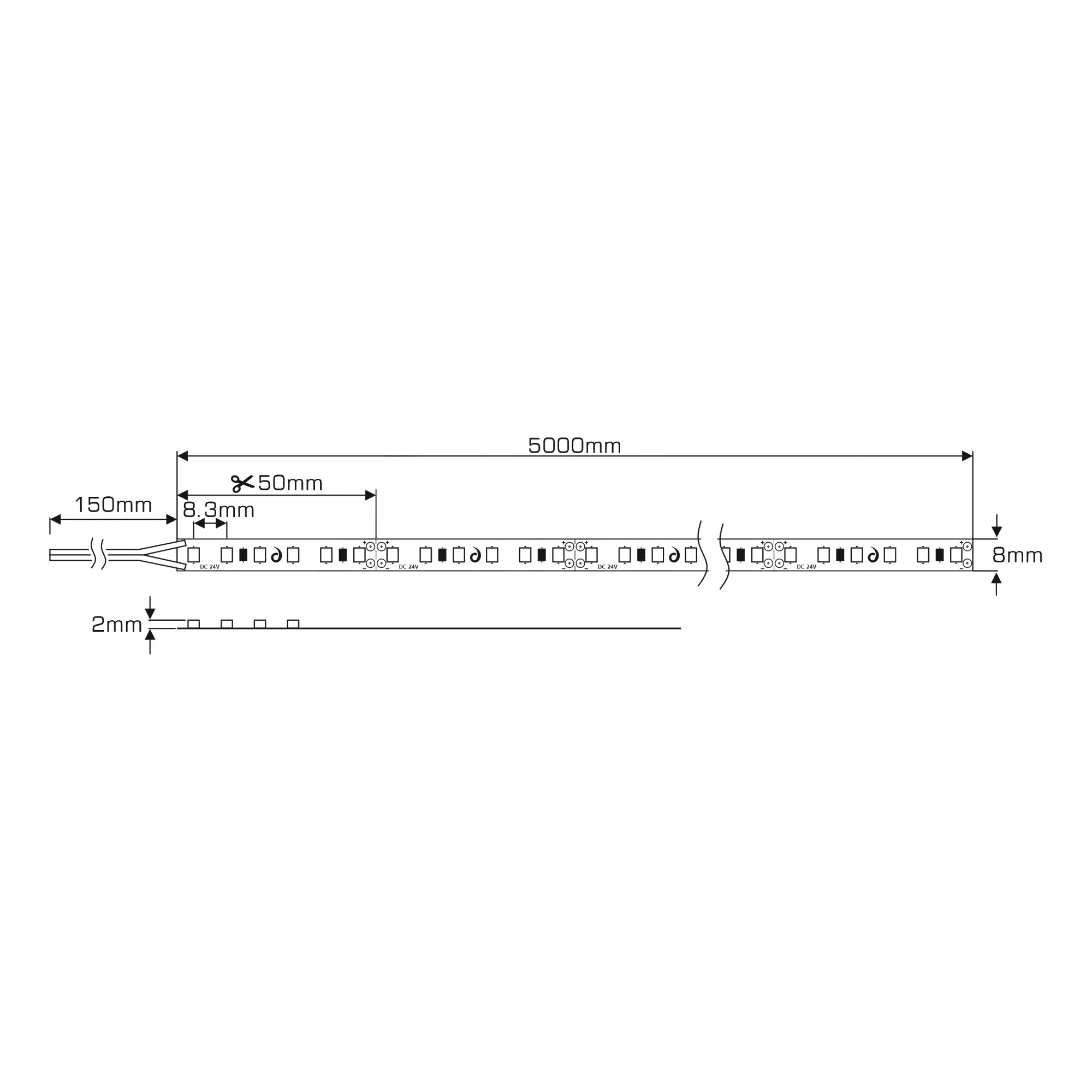 Axios Select Strip Lighting Dlux IP20 Strip